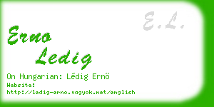 erno ledig business card