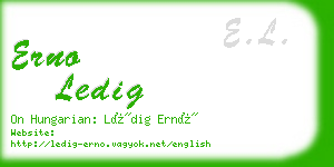 erno ledig business card
